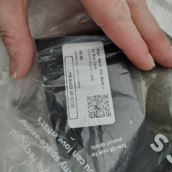 Fabletics Green Ribbed Tank - Picture 3 of 3